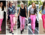 С чем носить розовые брюки?