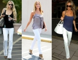 С чем носить белые джинсы?