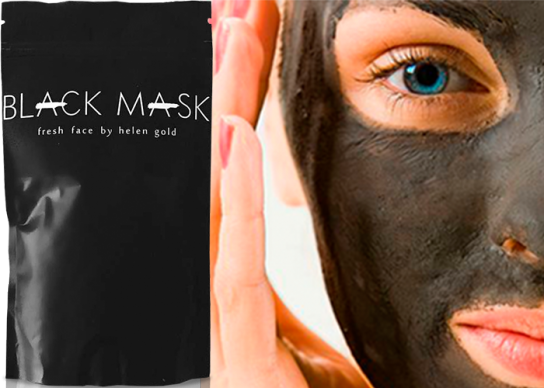  Черная маска (black mask) для лица от черных точек 