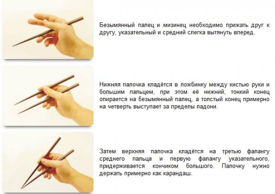 Как правильно держать палочки для суши поэтапно фото